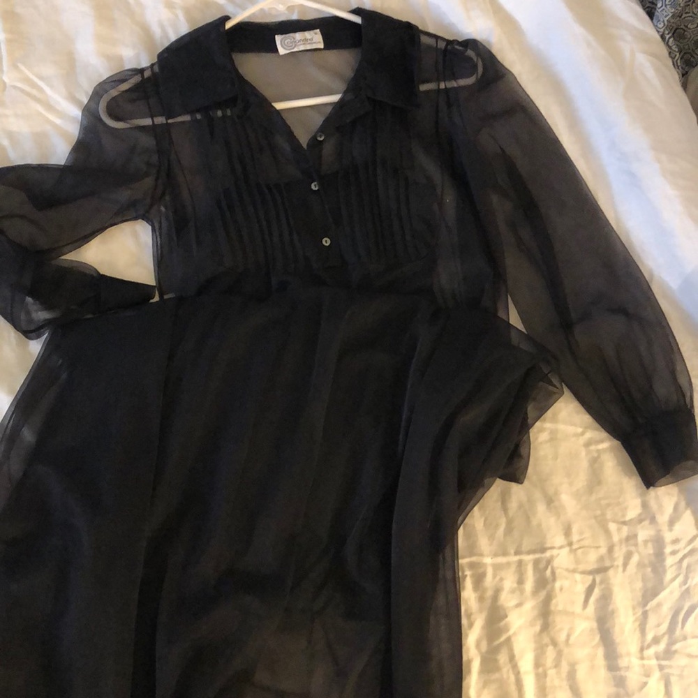 Beautiful vintage nightgown with underlying slip